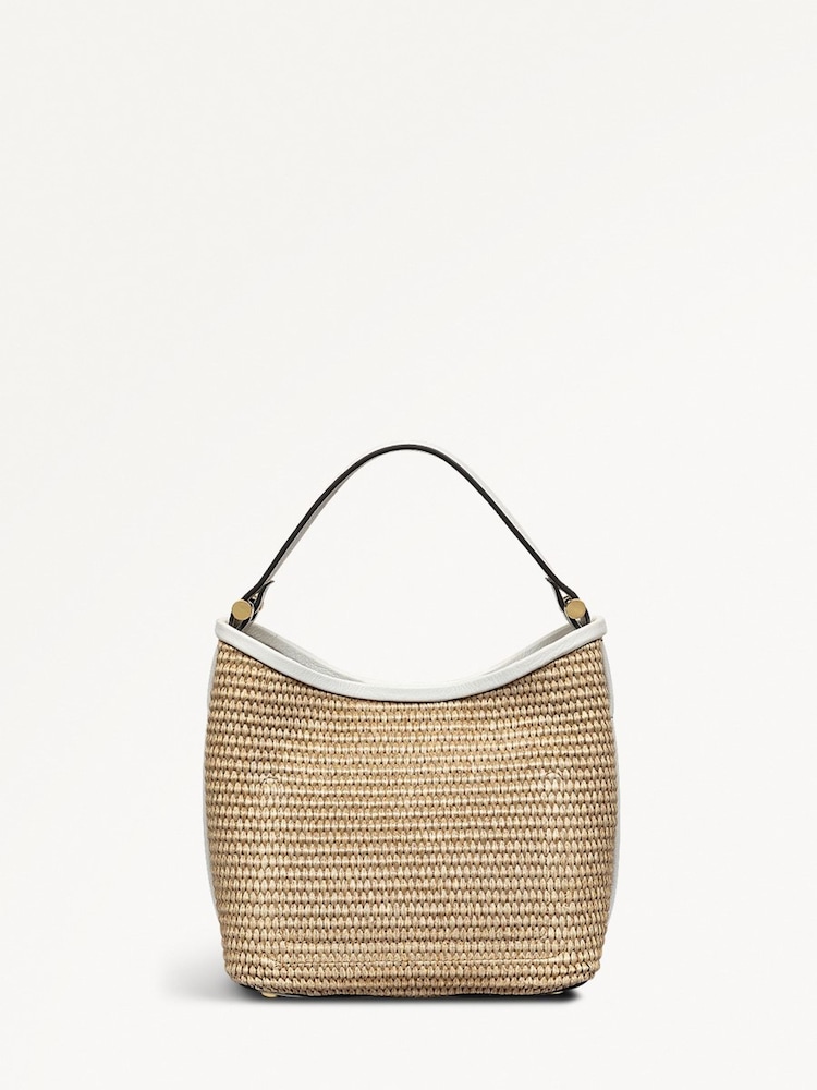 Radley London Small Bathurst Mews Raffia Open Top Grab Brown Bag - Image 2 of 5