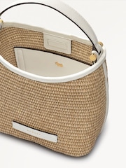 Radley London Small Bathurst Mews Raffia Open Top Grab Brown Bag - Image 3 of 5