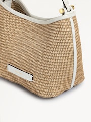 Radley London Small Bathurst Mews Raffia Open Top Grab Brown Bag - Image 4 of 5