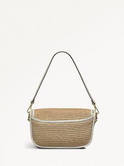 Radley London Small Bathurst Mews Raffia Flapover Cross-Body Brown Bag - Image 2 of 5
