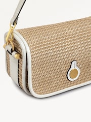Radley London Small Bathurst Mews Raffia Flapover Cross-Body Brown Bag - Image 3 of 5