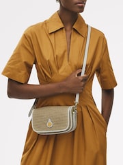 Radley London Small Bathurst Mews Raffia Flapover Cross-Body Brown Bag - Image 5 of 5