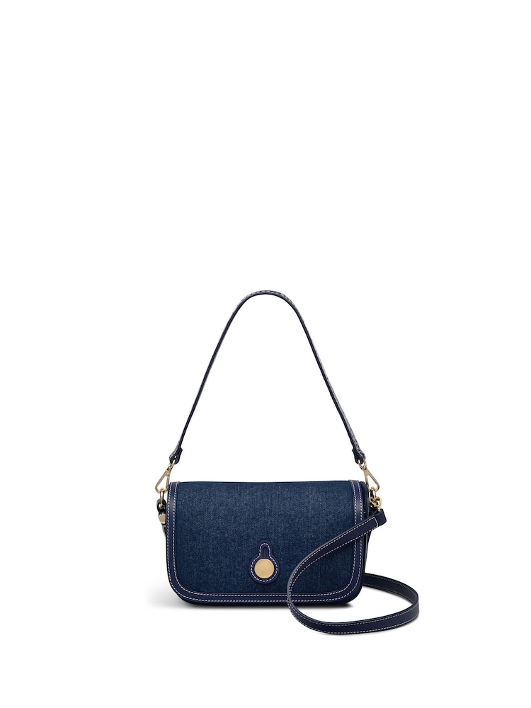 Radley Small Blue Bathurst Mews Flapover Cross-Body Bag - Image 2 of 7 Radley Small Blue Bathurst Mews Flapover Cross-Body Bag - Image 2 of 7