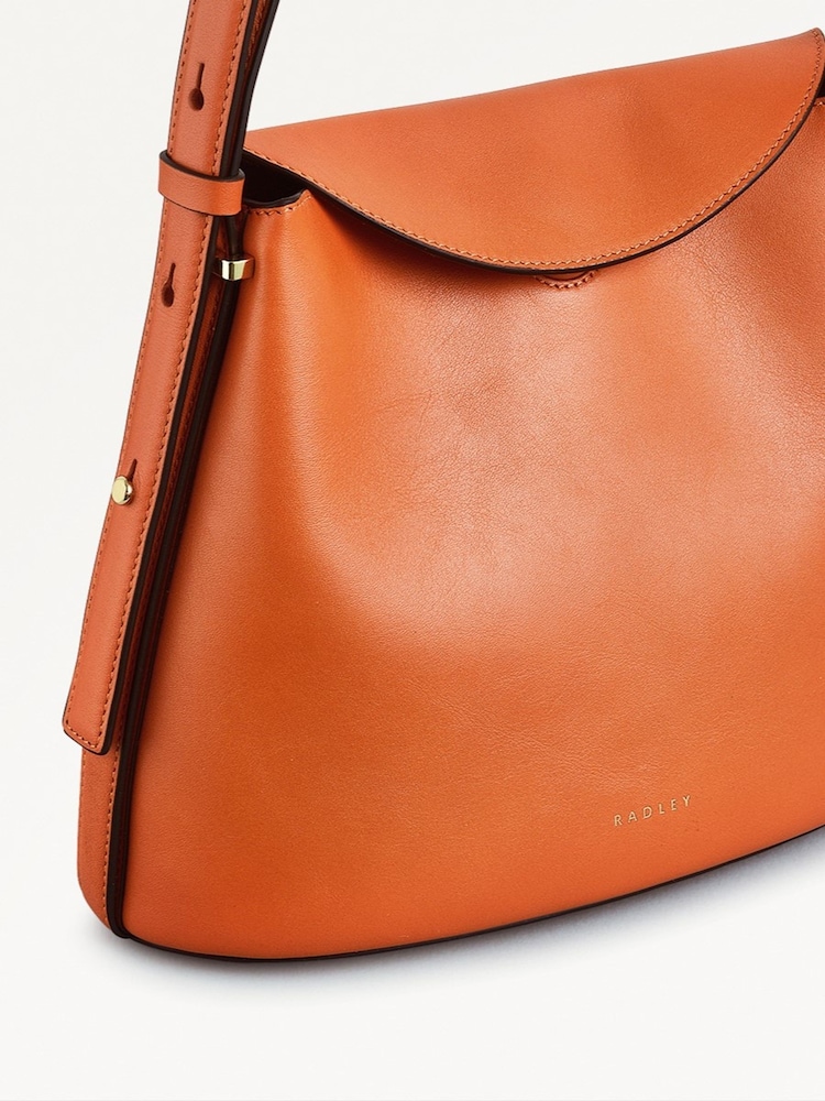 Radley Small Orange Lattimer Place Flapover Cross-Body Bag - Image 6 of 6 Radley Small Orange Lattimer Place Flapover Cross-Body Bag - Image 6 of 6