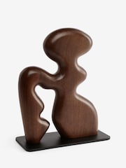 Brown Mango Wood Sculptural Ornament - Image 1 of 4