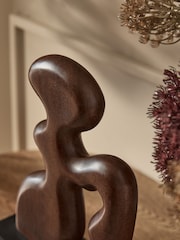 Brown Mango Wood Sculptural Ornament - Image 3 of 4