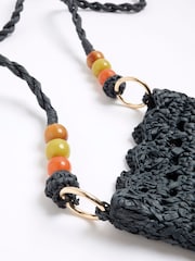 River Island Raffia Bead Phone Cross-Body Bag - Imagem 3 de 5