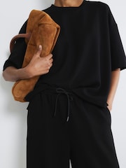 River Island Black Premium Wide Leg Joggers - Image 4 of 6