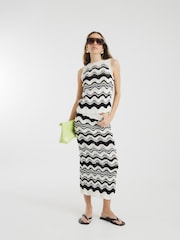 River Island Black Chevron Maxi Skirt - Image 3 of 4