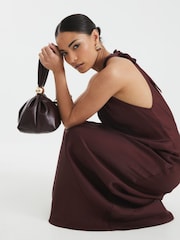 River Island Brown Petite Halter Maxi Dress - Image 2 of 4