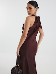 River Island Brown Petite Halter Maxi Dress - Image 4 of 4