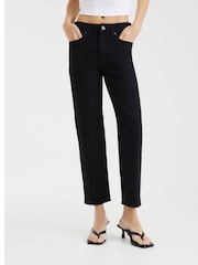 River Island Black Slim Fit Crop Jeans - Image 1 of 4