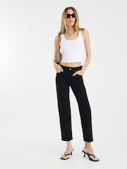 River Island Black Slim Fit Crop Jeans - Image 2 of 4