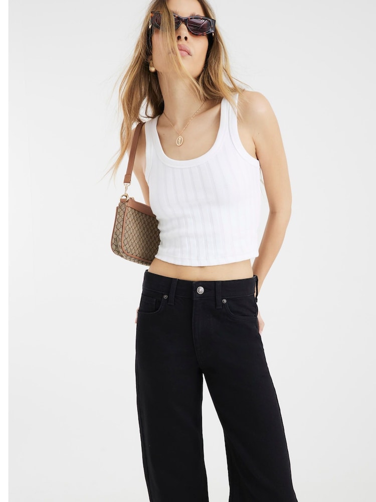 River Island Black Slim Fit Crop Jeans - Image 4 of 4 River Island Black Slim Fit Crop Jeans - Image 4 of 4