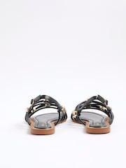 Preto - River Island Beaded Strappy Sandals - Imagem 5 de 5
