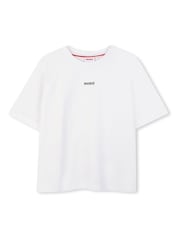 HUGO White Logo Short Sleeve T-Shirt - Image 1 of 3