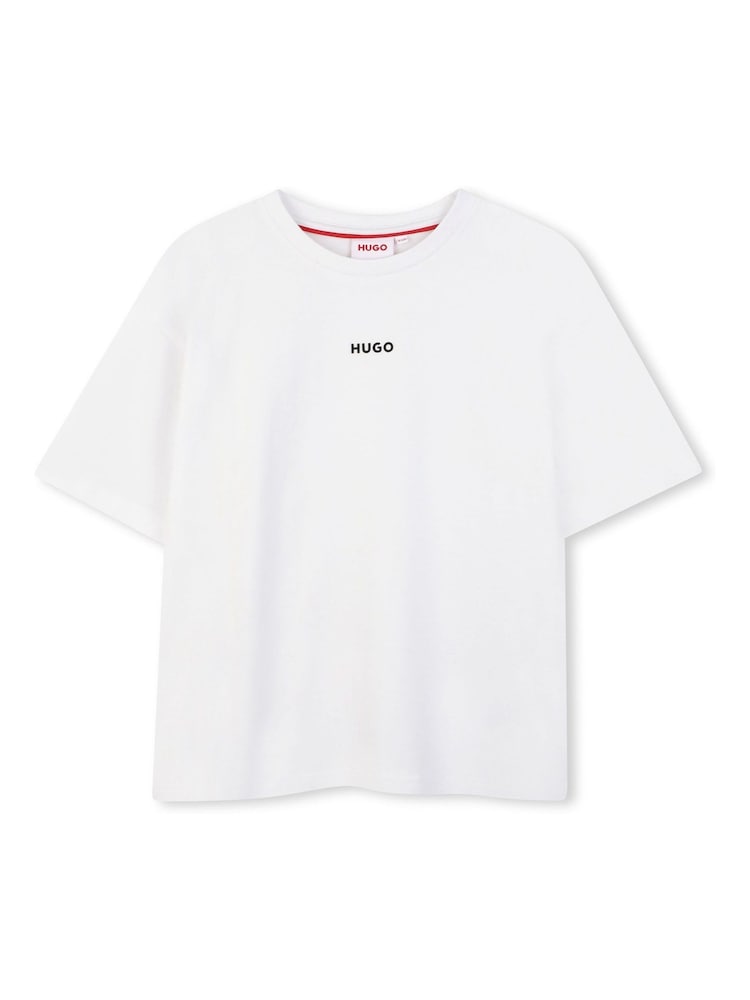 HUGO White Logo Short Sleeve T-Shirt - Image 1 of 3