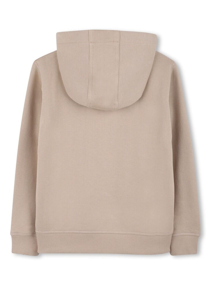 HUGO Natural Logo Zip Front Hoodie - Image 2 of 3 HUGO Natural Logo Zip Front Hoodie - Image 2 of 3