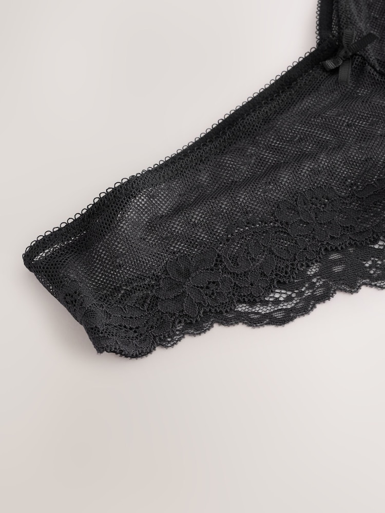 Black Brazilian Lace Knickers 2 Pack - Image 5 of 5
