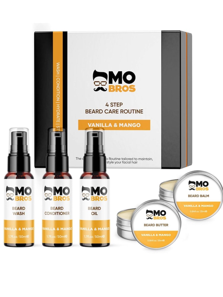 Mo Bros 4 Step Vanilla & Mango Beard Care Kit - Image 1 of 5