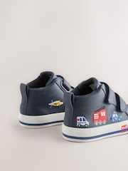 Navy Transport Wide Fit (G) Touch Fastening Boots - Image 4 of 5