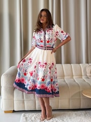 Vestido midi com estampa floral da Girl In Mind Holland - Imagem 2 de 6