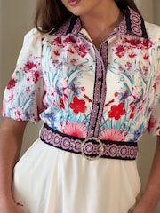 Vestido midi com estampa floral da Girl In Mind Holland - Imagem 6 de 6