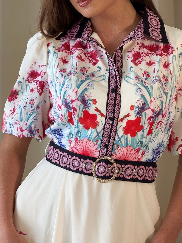 Vestido midi com estampa floral da Girl In Mind Holland - Imagem 6 de 6
