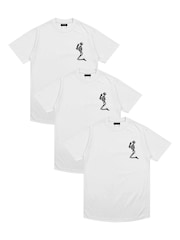 Religion White 100% Cotton. Essential Crew Neck T-Shirts 3 Pack - Image 1 of 4
