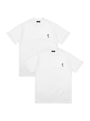 Religion White Essential Cuff 100% Cotton T-Shirts 2 Pack - Image 1 of 3