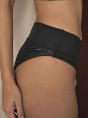 Noir - Ultimate Comfort Lace Trim Modal Knickers 2 Pack - Image 6 de 11