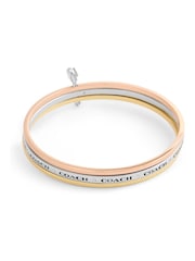 COACH Gold Tone Signature Safety Pin Bangle - Image 3 of 3