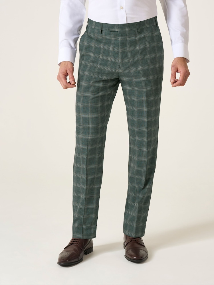 Skopes Dark grey Tailored Fit Parker Check Suit Trousers - Image 1 of 4