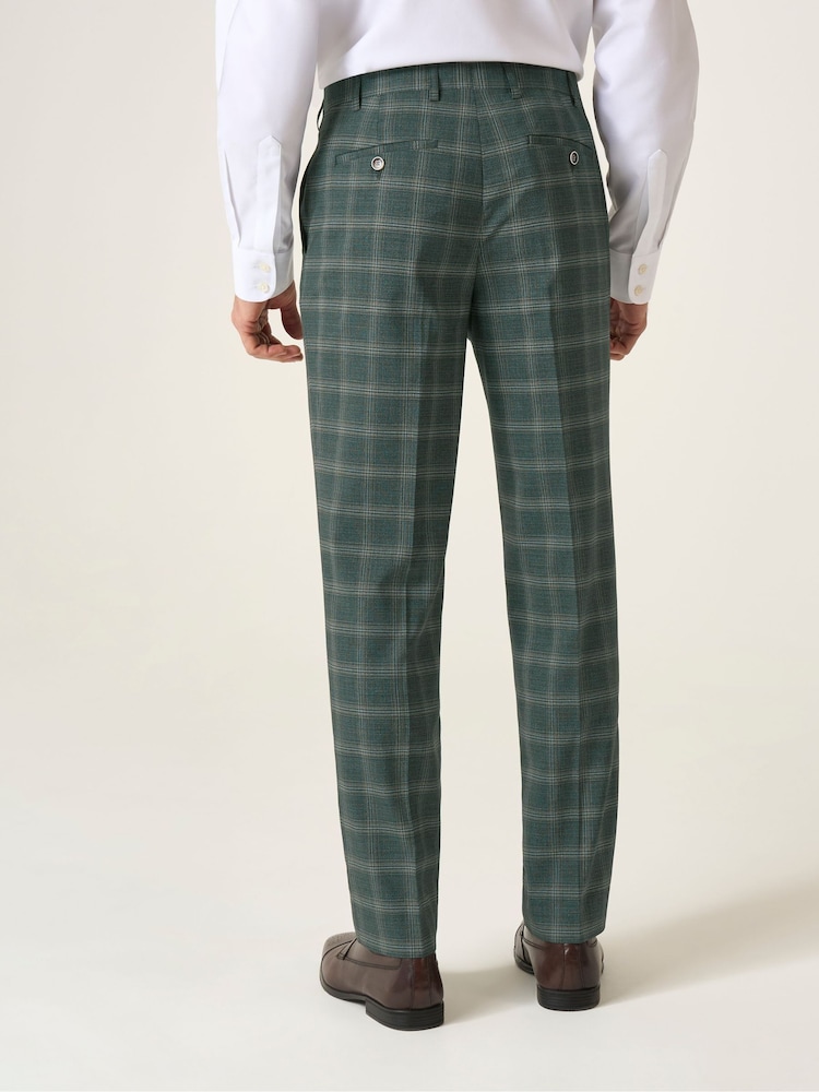 Skopes Dark grey Tailored Fit Parker Check Suit Trousers - Image 2 of 4