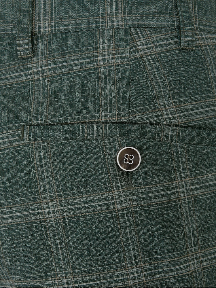 Skopes Dark grey Tailored Fit Parker Check Suit Trousers - Image 4 of 4