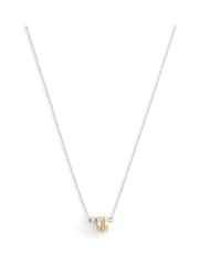 COACH Gold Tone Signature Safety Pin Rondelle Pendant Necklace - Image 2 of 4