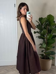 Style Cheat Brown Rhoda 2-in-1 Jersey Mix Dress - Image 4 of 4