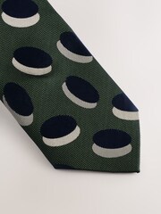 Green Retro Patterned Tie - Image 2 of 5
