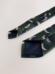 Green Retro Patterned Tie - Image 3 of 5