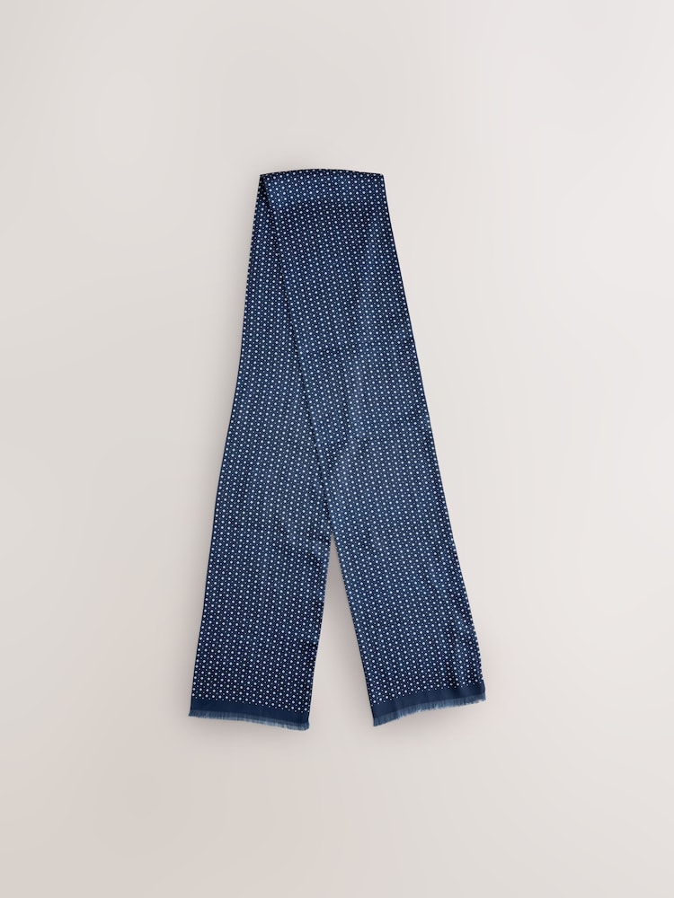 Azul marino - Fular estampado - Imagen 1 de 3
