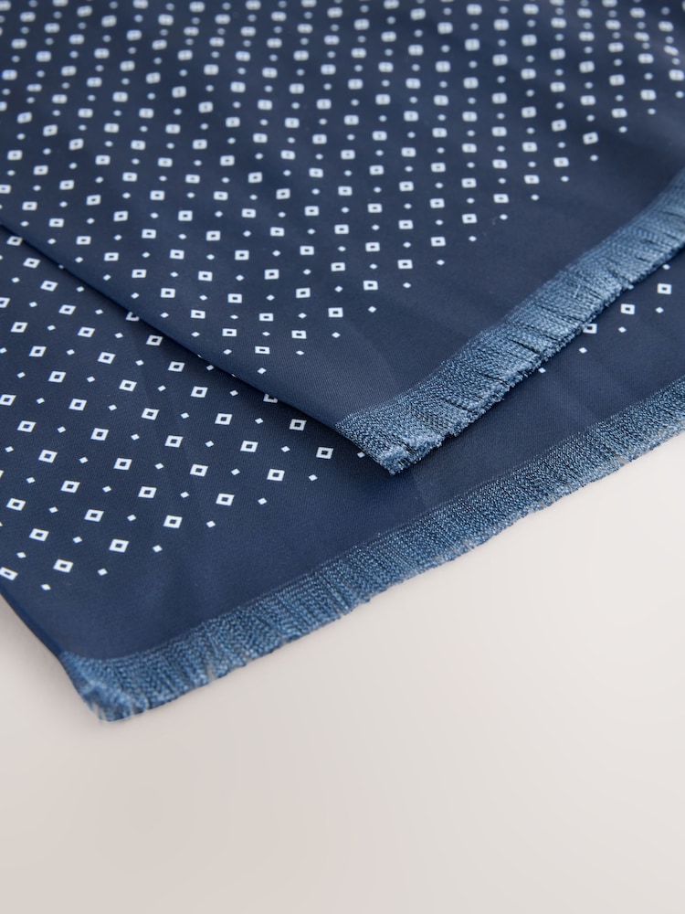 Azul marino - Fular estampado - Imagen 2 de 3