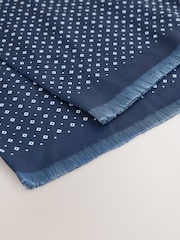 Navy Printed Scarf - Image 5 of 6
