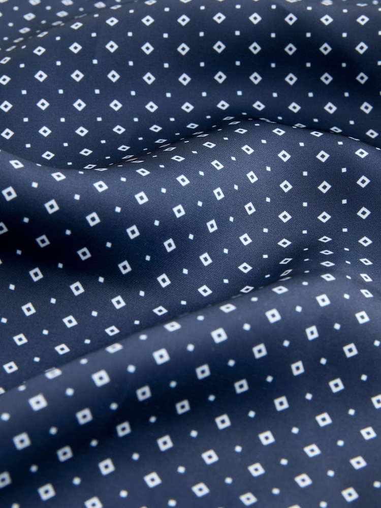 Navy Printed Scarf - Image 6 of 6