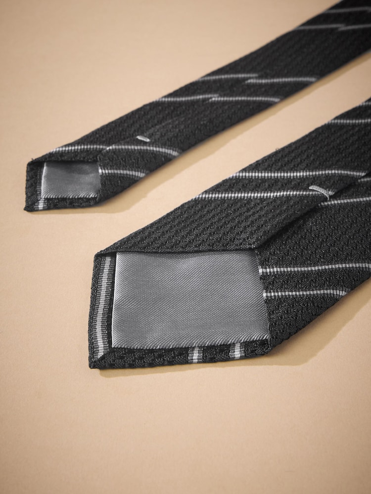 Black Signature Silk Tie - Image 2 of 3