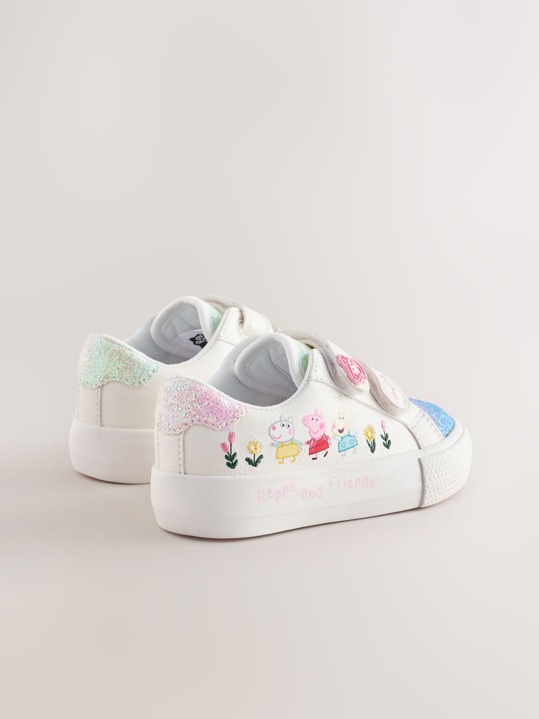 Buy White Standard Fit (F) Peppa Pig Chunky Trainers with Touch