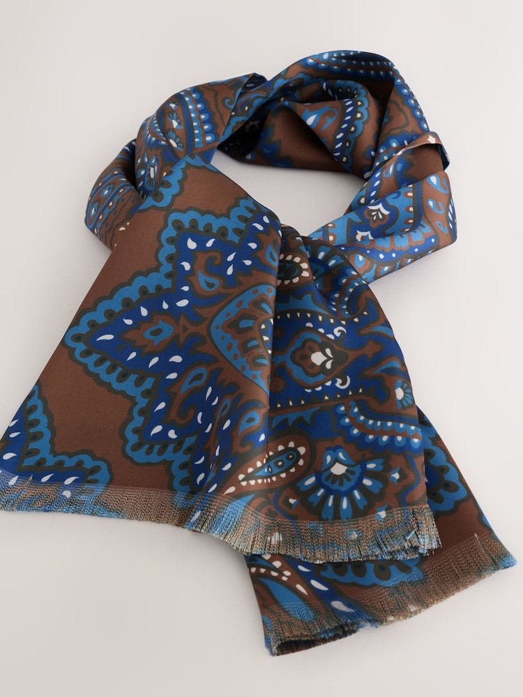 Brown Printed Scarf - Image 2 of 3