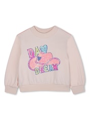 Billieblush Pink Western Cowgirl Glitter Graphic Sweatshirt - Image 3 of 5