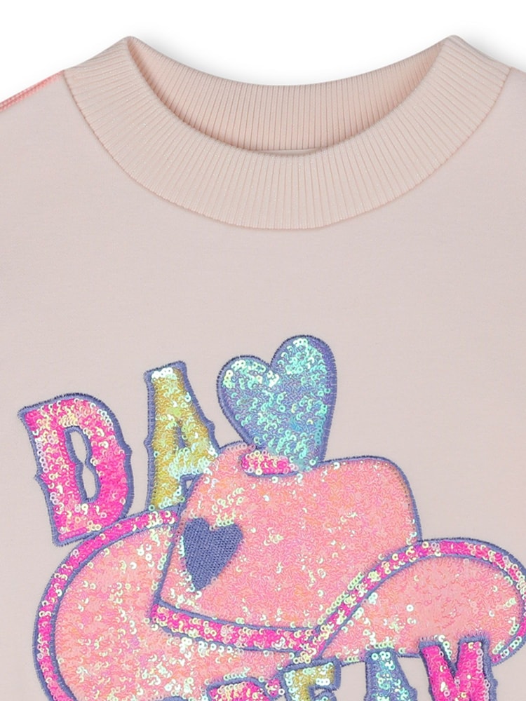 Billieblush Pink Western Cowgirl Glitter Graphic Sweatshirt - Image 5 of 5