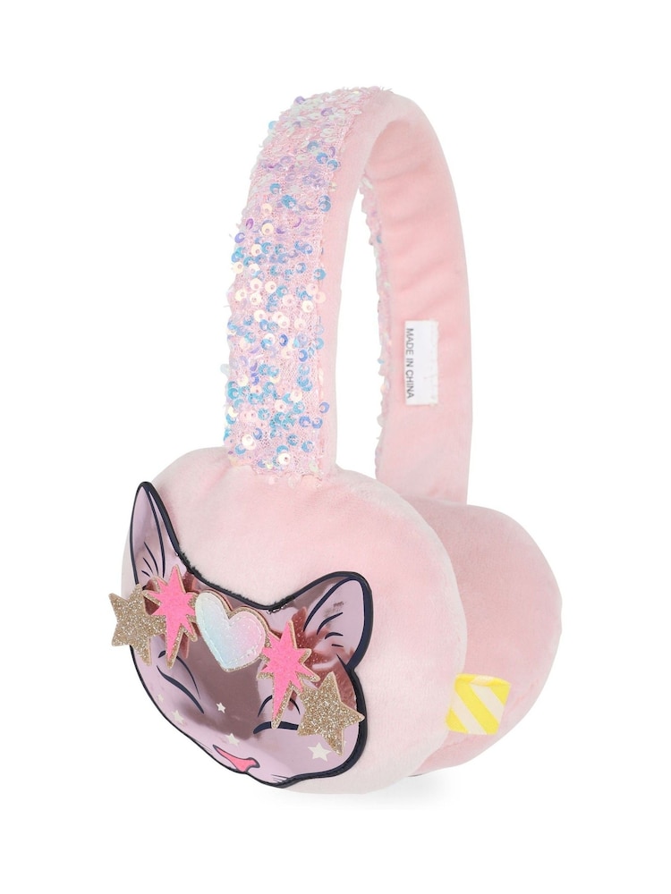 Billieblush Pink Logo Ear Muffs - Image 2 of 4
