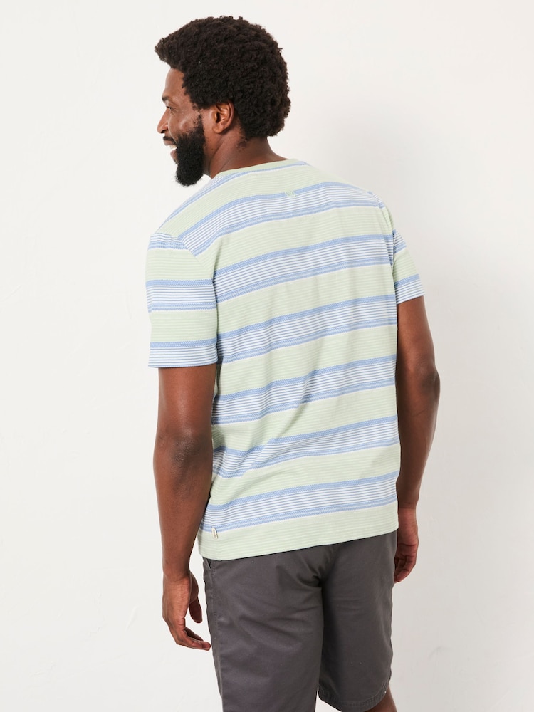FatFace Turquoise Blue Stripe T-Shirt - Image 2 of 5 FatFace Turquoise Blue Stripe T-Shirt - Image 2 of 5
